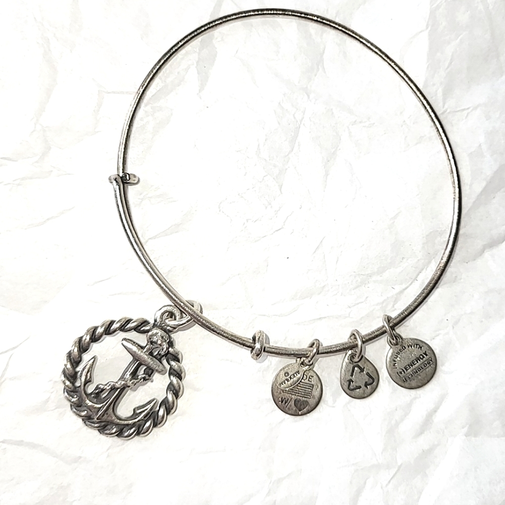 ALEX AND ANI ANCHOR CHARM BANGLE BRACELET - Picture 7 of 7